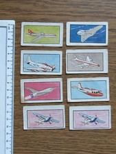EIGHT 1960S CLEVEDON CONFECTIONERY INTERNATIONAL AIRCRAFT CARDS (TWO THE SAME)