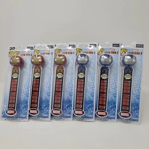 Funko Pop 3D Bookmark Case Marvel Iron Man 3 (3) Mark 42 Suit & (3) Iron Patriot - Picture 1 of 8