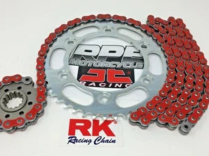 2017-20 CBR1000RR 15/45t EQA Red RK MAX-X 520 Racing Chain and Sprockets Kit - Picture 1 of 5