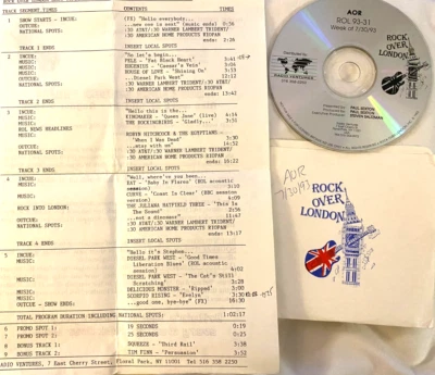7/30/93 ROCK OVER LONDON IN STUDIO ACOUSTIC SESSIONS: EAT, AND DIESEL PARK WEST - Image 1 of 2