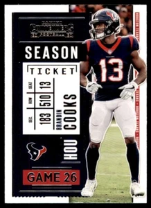 2020 Panini Contenders Brandin Cooks Houston Texans #63 Base Card - Picture 1 of 2