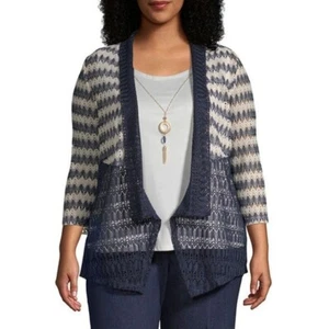 NEW Alfred Dunner News Flash Texture Plus Size 2X Layered Blouse - Picture 1 of 3