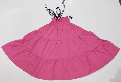 Nuevo con etiqueta Niñas Ralph Lauren Rosa Verano Tirantes Tubo Top Acampanado Vestido XL 16 Foto 1 de 3