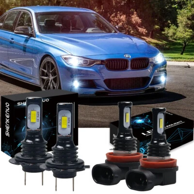 For BMW 328i 325xi 330xi 2002-2006 6x Bulbs LED Headlights + Fog Lights 6000K - Image 1 of 4