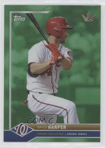 2022 X Bobby Witt Jr Crown Collection Green Rainbow Foilboard /75 Bryce Harper