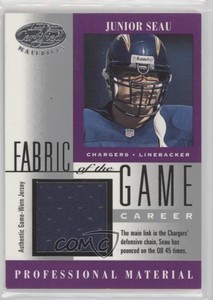 2001 Leaf Certified Materials Fabric of the Game Career /45 Junior Seau HOF