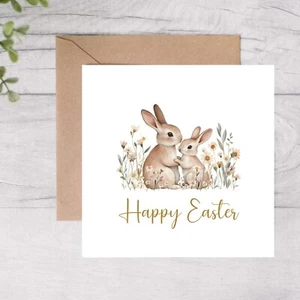 Easter Greeting Card, Happy Easter Card For Mum Daughter Friend, Blank Card - Picture 1 of 4