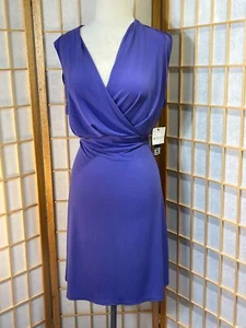 NWT Liz Claiborne Lg Petite Purple Dress - Picture 1 of 6