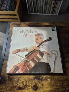 Bach - Paul Tortelier - The Cello Suites - HMV - 3LP Box Set - SLS798/3 - EX - Picture 1 of 24
