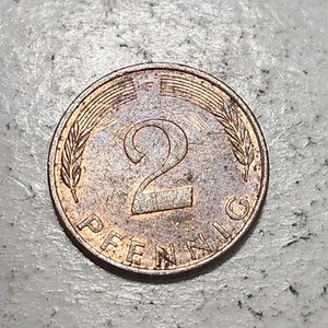 WEST GERMANY 🇩🇪 TWO (2) PFENNIG COIN 1971 F (MINTED IN STUTTGART) - Picture 1 of 2