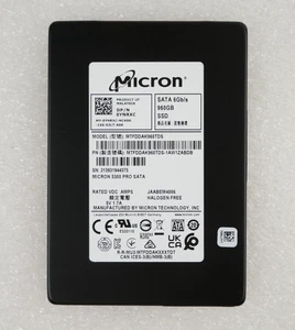 Micron 5300 Pro MTFDDAK960TDS 960GB 6G SATA 2.5" Solid State Drive *ZERO HOURS* - Afbeelding 1 van 5