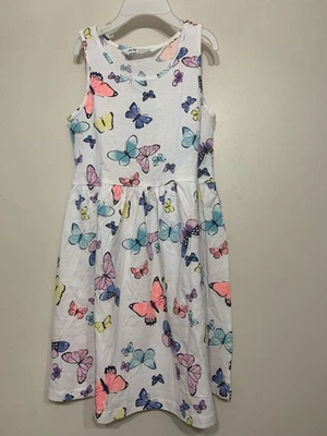 H&M Pink, Purple, Teal, Blue, White,Yellow Sleeveless Dress 4-6Y Cotton - Image 1 of 4