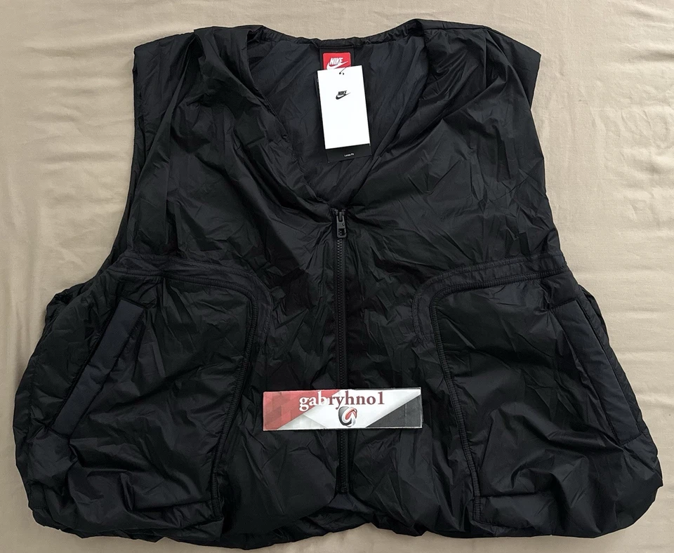 Nike Tech Woven Vest Black Loose Fit Size Sz M HM4262-010 Lightweight