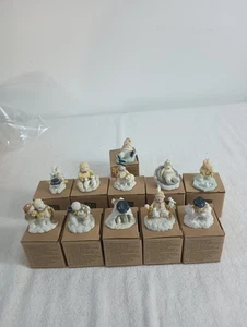 Full Set of 11 Russ Berrie Mini Ice Sculpture Snowman Ornaments 1990s Christmas  - Picture 1 of 19