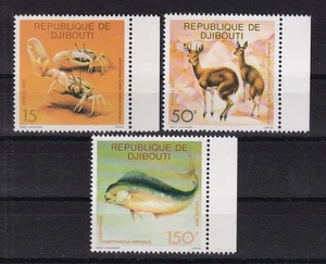 TIMBRE STAMP 3 DJIBOUTI Y&T#473-75 FAUNE ANIMAL POISSON NEUF**/MNH-MINT 1977~F38 - Picture 1 of 1