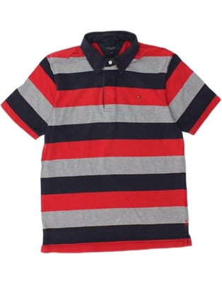 TOMMY HILFIGER Boys Polo Shirt 15-16 Years Large Multicoloured Striped CF10 - Image 1 of 3