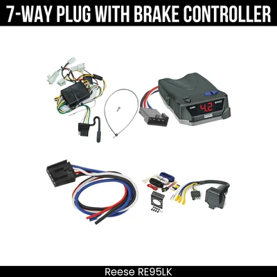 Arnés de cableado de remolque de 7 vías para autocaravana Reese + control de freno para Toyota 4Runner 96-02 Foto 1 de 4