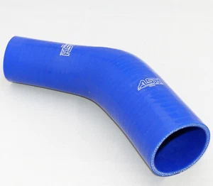 45° grados, arco reductor, 76mm > 63mm, reducción, manguera de silicona - AZUL - Imagen 1 de 6
