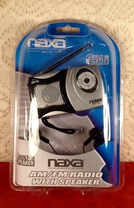 NAXA NR-712 Portable AM / FM Radio with Built-In Speaker & Headphones Weather - Picture 1 of 2