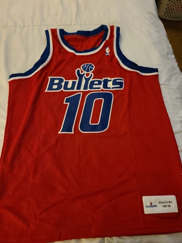 Washington Bullets Manute Bol Authentic Jersey 52 USA 2xl xxl rare defunct Cover