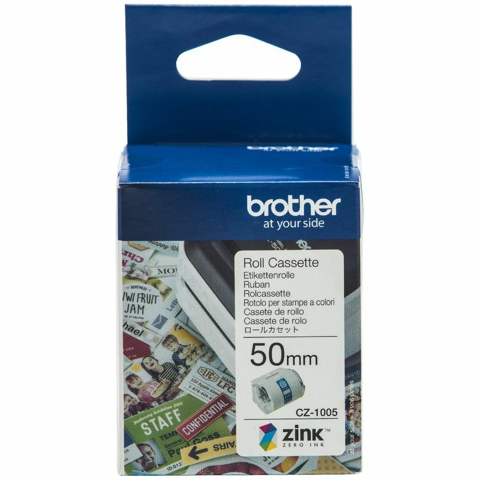 2x Genuine Brother CZ1005 Full Colour Continuous Label Roll 50mm 5m for VC-500W - image 1 of 1