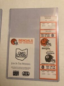 1995 Cincinnati Bengals ticket vs Pittsburgh Steelers plus Season Schedule