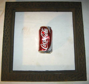 ANTIQUE COUNTRY CAST IRON PHOTO PICTURE PAINTING ART FRAME TENNESSEE FLOOR GRATE - Picture 1 of 10