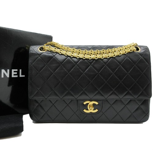 Borsa a tracolla CHANEL Matelasse 27 CC doppia patta catena pelle BK France GHW M904