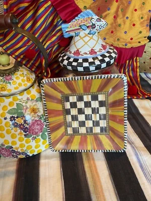 "Platos de papel para cena de 10"" Mackenzie-childs Courtly Check Festoonery" Foto 1 de 4