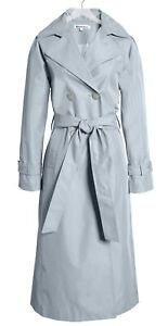 Reformation Holland Women's Cotton Blend Trench Coat Jacket Light Blue Size XS