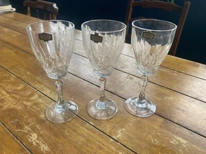 Vintage Kristal Bleikristall geschliffenes Glas Weingläser x 3 - Bild 1 von 4