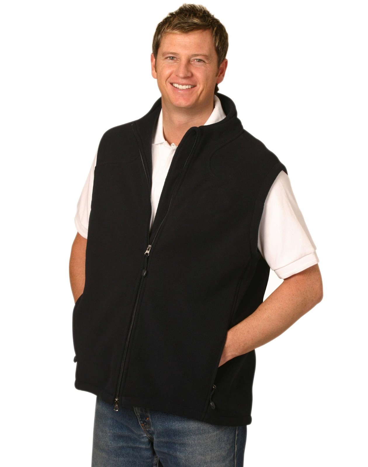 Slim Fit Bonded PolarFleece Vest 