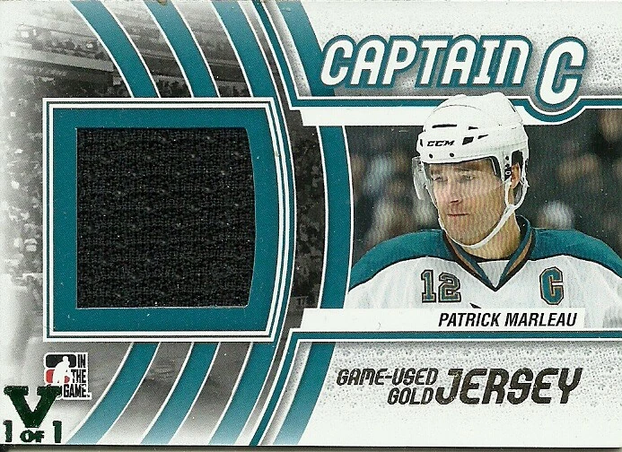 2011-12 ITG Captain-C Jerseys Gold 1 of 10 #M41 Patrick Marleau VAULT 1/1 - Image 1 of 1