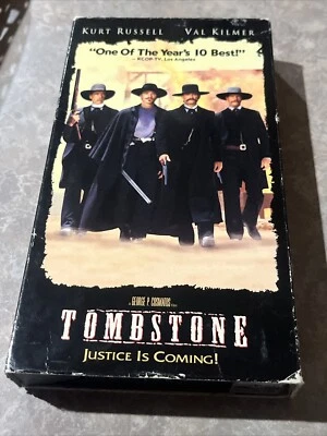 Tombstone VHS 1994 Video Tape Kurt Russell Val Kilmer Western ***TESTED*** - Imagem 1 de 4