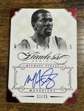 2012-13 Panini Flawless Michael Finley Ruby On Card Auto Flawless Greats /15 SSP