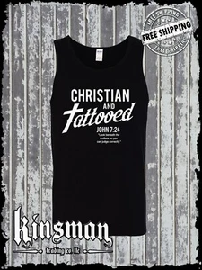Camiseta sin mangas cristiana y tatuada - Juan 7:24 religioso Jesucristo Dios - Imagen 1 de 2