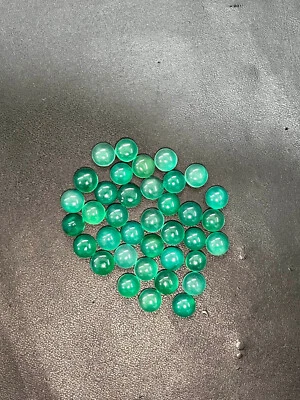 Lote al por mayor de piedras preciosas sueltas cabujón redondo de ónix verde natural de 3 a 20 mm Foto 1 de 4