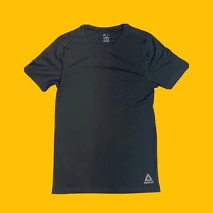 Nueva Camisa Reebok Para Hombre Rendimiento Base Capa Negra Pequeña Poliéster Entrenamiento - Imagen 1 de 14