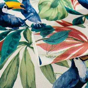 Rasch Tropischer Tukan Vogel Exotisches Laub Blätter Tapete Struktur Multi 863802 - Bild 1 von 3