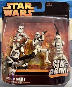 STAR WARS REVENGE OF THE SITH CLONE TROOPERS BUILD YOUR ARMY FIGURE 3 PACK BNIP - Bild 1 von 2