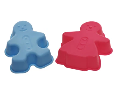 Silikonbackform Lebkuchenmann Lebkuchenfrau Backen Backform Weihnachten - Bild 1 von 4