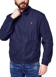 POLO RALPH LAUREN BAYPORT JACKET Blue Red Pony cotton Zipper M New ! Read - Picture 1 of 9