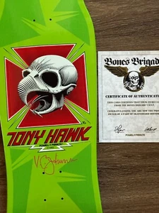 SIGNED VCJ + Tony Hawk BONES BRIGADE SERIES 15 Powell Peralta blem w/COA - Picture 1 of 20