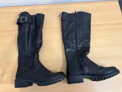 Botas altas de motociclismo Justfab para mujer talla 6,5 Foto 1 de 4
