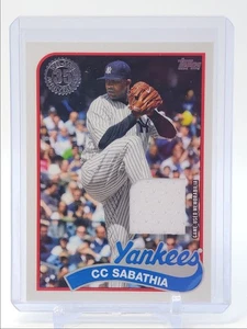 CC SABATHIA 2024 TOPPS SERIES 1 1989 TOPPS GAME USED PATCH Q5190 - Picture 1 of 2