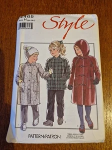 Vintage Childrens Coat Sewing Pattern Style 4465 Age 2 To 4 Uncut - Picture 1 of 3