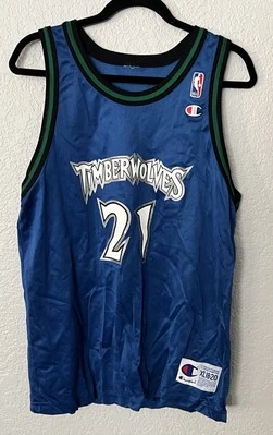 Camiseta de colección Kevin Garnett Minnesota Timberwolves juvenil XL 18-20 CHAMPION Foto 1 de 3