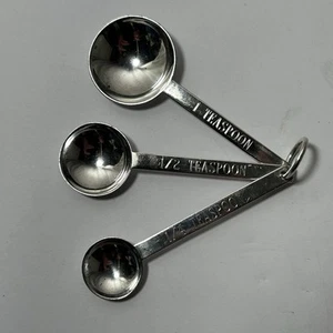 Leonore Doskow Sterling Silver 925 Vintage Measuring Spoon Set 21 DWT rare 1970s - Imagen 1 de 22