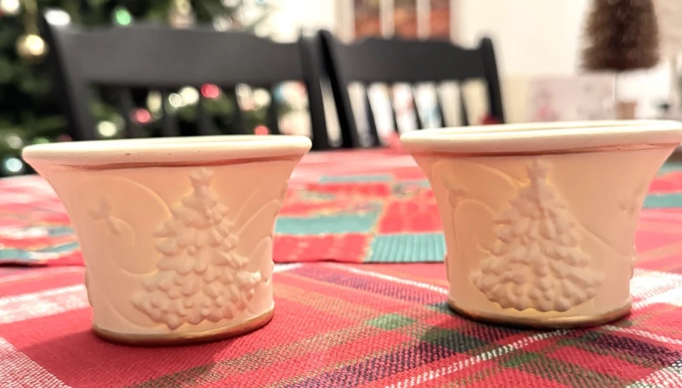 Набор из 2 подсвечников Yankee Candle цвета слоновой кости и золота - Изображение 1 из 4