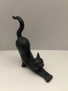 Cat Cell Phone Holder While Charging Black Resin - Zdjęcie 1 z 8